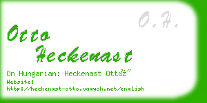 otto heckenast business card